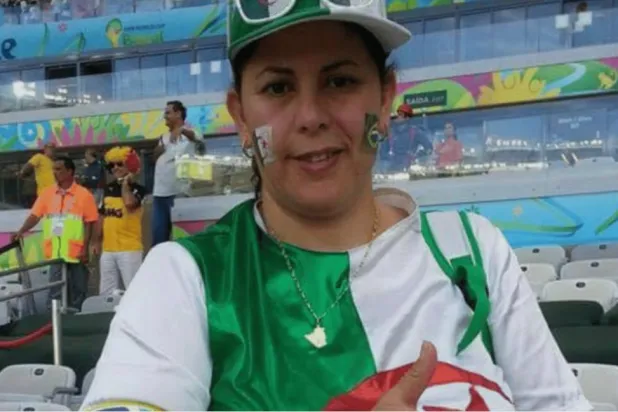 المشجعة الجزائرية صوفيا بن لمان (إكس)