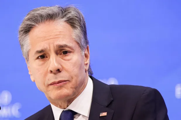 وزير الخارجية الأميركي أنتوني بلينكن في دافوس (د.ب.أ)