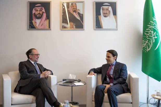 الأمير فيصل بن فرحان وزير الخارجية السعودي ووزير خارجية جمهورية النمسا ألكسندر شالنبرغ (واس)