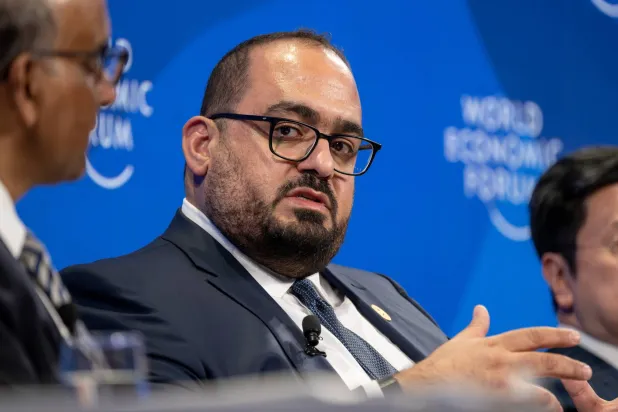 خلال مشاركة وزير الاقتصاد السعودي في جلسة بالمنتدى الاقتصادي العالمي (موقع المنتدى)