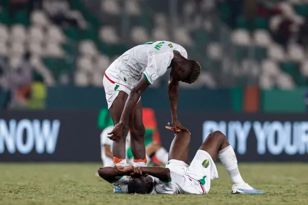 حسرة موريتانية بعد الخسارة (أ.ف.ب)