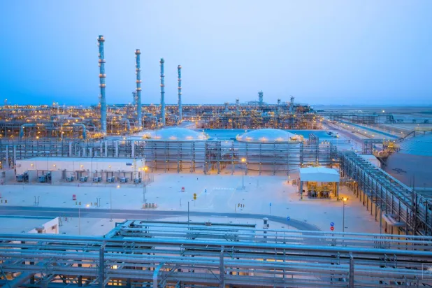 Saudi Aramco’nun Suudi Arabistan’ın kuzeyindeki Celile şehrinde bulunan gaz tesislerinden biri (Şirketin web sitesi)