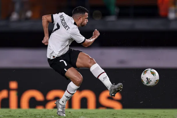 تريزيغيه افتتح التسجيل لمصر أمام الرأس الأخضر (أ.ف.ب)