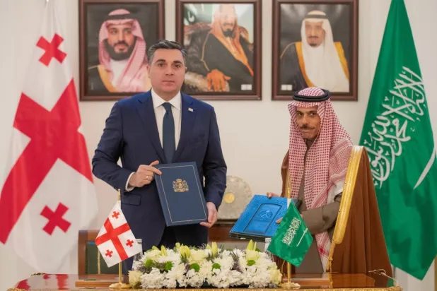 جانب من مراسم توقيع مذكرة تفاهم إنشاء «مجلس التنسيق السعودي - الجورجي» بالرياض (واس)