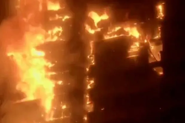 صورة متداولة للحريق على وسائل التواصل الاجتماعي