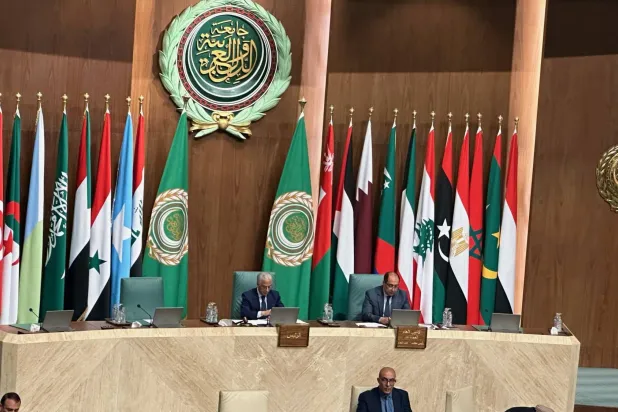 جانب من اجتماع مجلس جامعة الدول العربية على مستوى المندوبين (الشرق الأوسط)