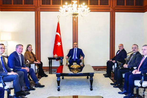 وزير الخارجية التركي هاكان فيدان التقى الوفد الأميركي المشارك في اجتماعات آلية الحوار الاستراتيجي بأنقرة الأحد (وزارة الخارجية التركية)