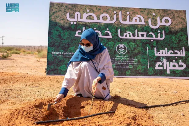تعمل السعودية على مشاريع متعددة لمكافحة التصحر في البلاد (واس)