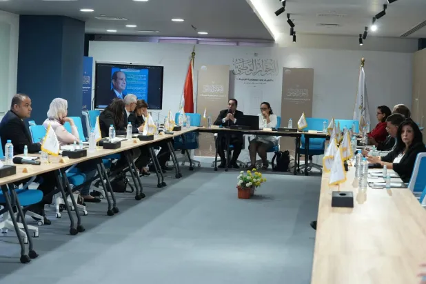 جانب من جلسة سابقة للحوار الوطني المصري (صفحة الحوار الوطني على «فيسبوك»)