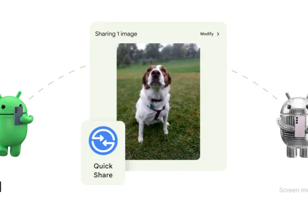 الميزة الجديدة تُسهّل مشاركة الملفات بين أجهزة «أندرويد» مشابهة لـ«AirDrop» (غوغل)