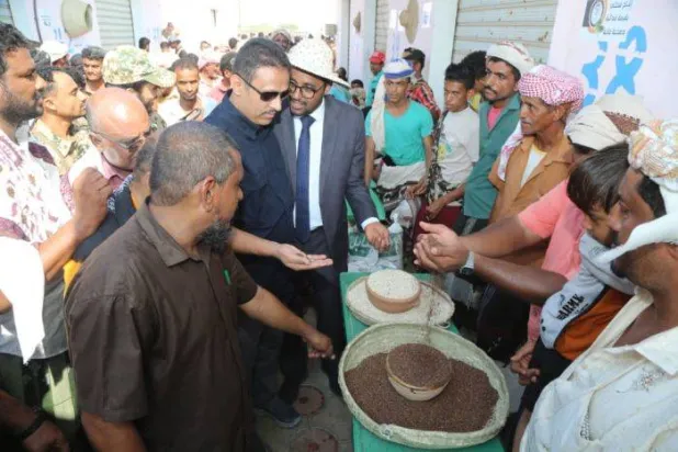 شهدت فعالية «يوم السمسم» رعاية يمنية رسمية رغم ضعف الدعم الحكومي لزراعة المحصول (إكس)