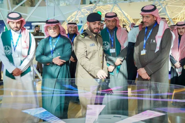 Saudi Minister of Industry and Mineral Resources Bandar AlKhorayef during his tour of the World Defense Show. (X)  