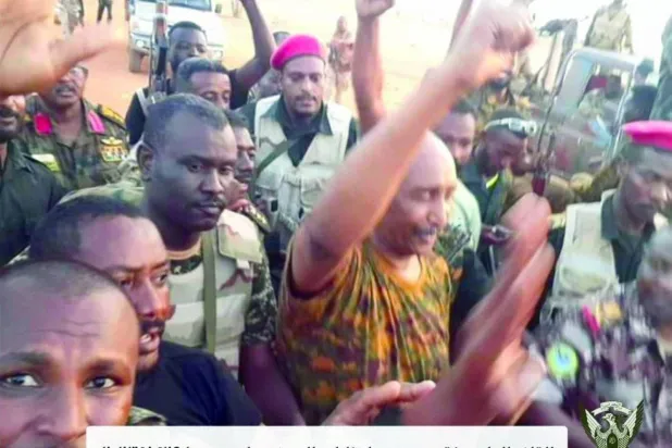 Abdel Fattah al-Burhan during his visit to the Wadi Seidna Air Base in Omdurman (Archived - Army's Facebook page)