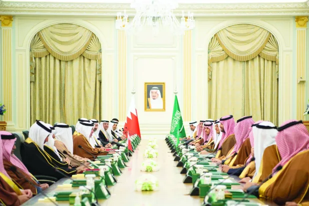 ریاض میں سعودی بحرین رابطہ کونسل کے تیسرے اجلاس کا منظر (واس)
