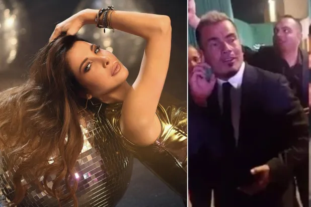 الفنان المصري عمرو دياب والفنانة اللبنانية نانسي عجرم (إكس)