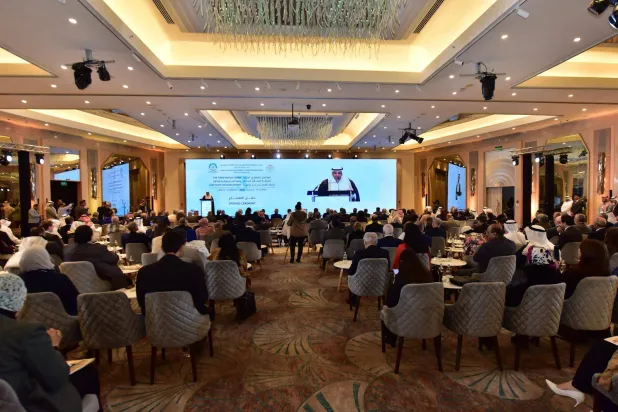 جانب من أعمال المنتدى العالمي الثالث لثقافة السلام العادل الذي اختتم أعماله مساء اليوم الخميس في القاهرة (الشرق الأوسط)