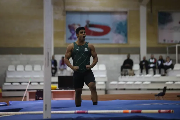 حسين آل حزام لاعب المنتخب السعودي لألعاب القوى (الشرق الأوسط)