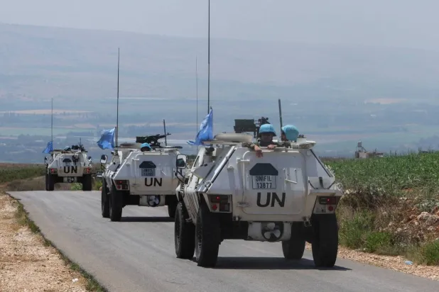 A patrol for the UNIFIL forces near the border with Israel (Reuters)