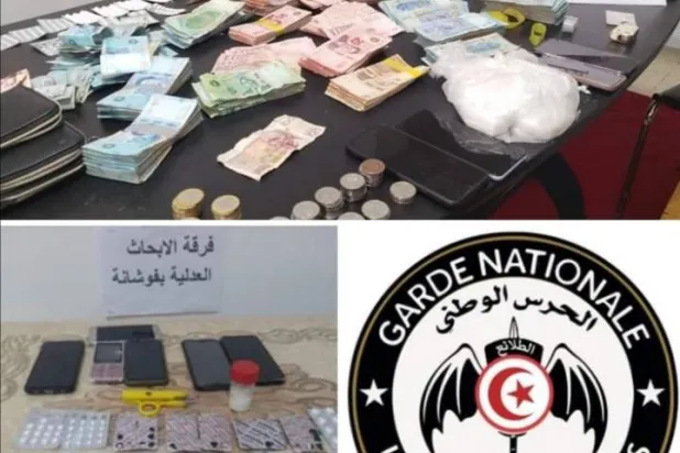 حجز مخدرات وأموال تهريب (صور وزارة الداخلية التونسية)