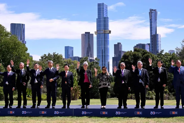 وزراء خارجية دول آسيان واستراليا في ملبورن (أ.ف.ب)