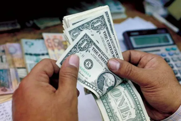 موظف يعدّ دولارات بمكتب صرافة في القاهرة (رويترز)