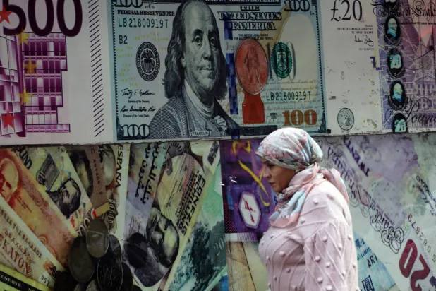 انخفض الجنيه بعد قرار المصرف المركزي ليلامس مستوى 50 جنيهاً للدولار (إ.ب.أ)