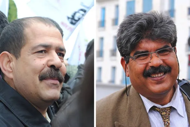 القيادي شكري بلعيد والنائب البرلماني محمد البراهمي (الشرق الأوسط)