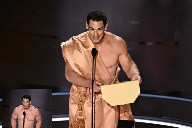 جون سينا كما ظهر على مسرح الأوسكار 