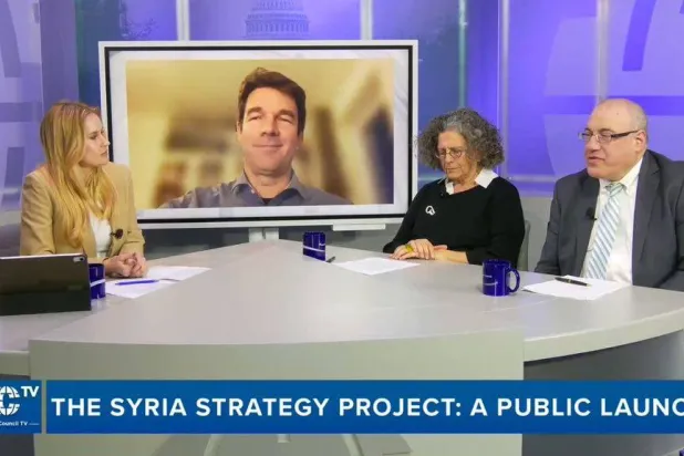 لقطة من فيديو لاجتماع  الذكرى الـ13 للأزمة السورية