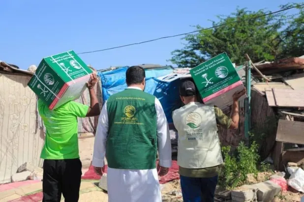 KSrelief aid is delivered in Yemen. (Government media)