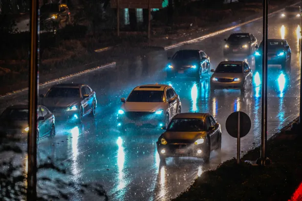 أمطار غزيرة شهدتها العاصمة السعودية الرياض (تصوير: بشير صالح)