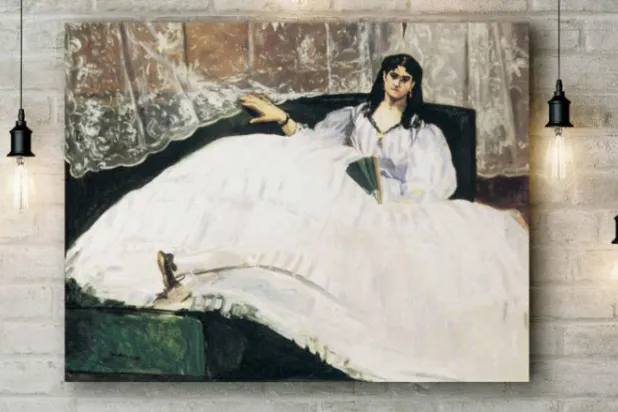 تابلوی « معشوقه دراز کشیده بودلر » اثر کلود مونه به درخواست بودلر