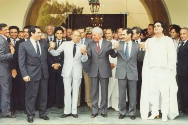 صورة أرشيفية لمؤسسي «الاتحاد المغاربي»