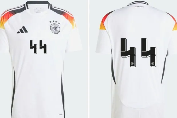 رواد مواقع التواصل الاجتماعي شبّهوا القميص «44» بقوات الأمن الخاصة «إس إس» التابع للنازية (المنتخب الألماني)