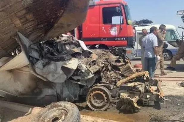 صورة من حادث سابق لشاحنة في العراق (متداولة)