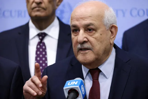 Filistin'in Birleşmiş Milletler Büyükelçisi Riyad Mansur (Reuters)