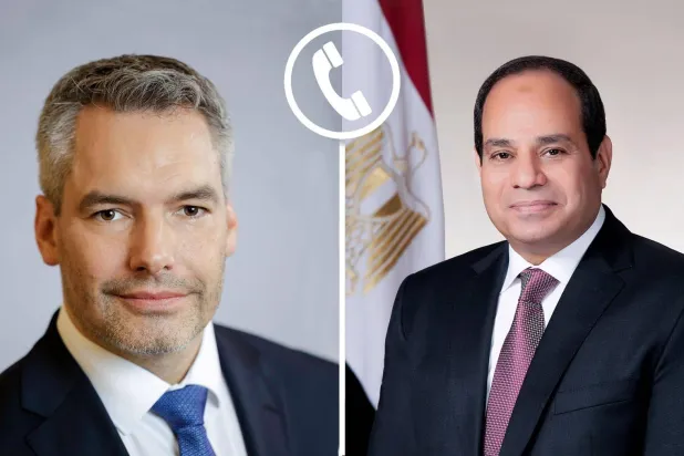 السيسي يتلقى اتصالاً هاتفياً من المستشار النمساوي كارل نيهامر (الرئاسة المصرية)