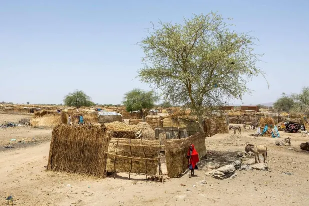 This picture taken on April 9, 2024 shows a general view of the the Koufroun refugee camp, in eastern Chad. (AFP)
