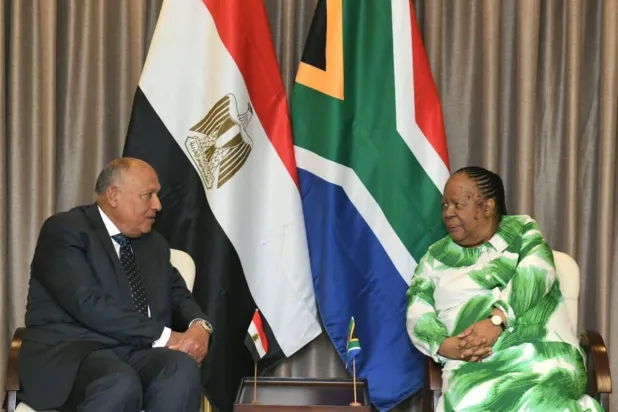 وزير الخارجية المصري يجري مباحثات مع وزيرة العلاقات الدولية والتعاون بجنوب أفريقيا (الخارجية المصرية)
