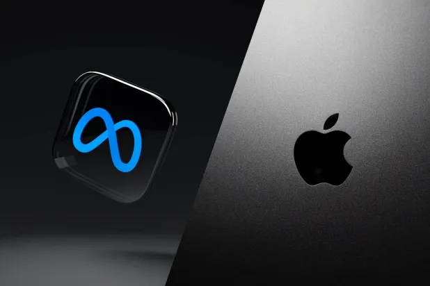 شعارا شركتي «ميتا» و«أبل» (أرشيفية)