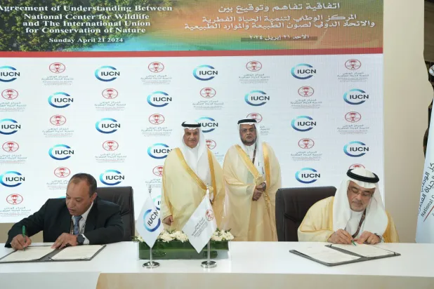 وقّع المركز اتفاقية مع الاتحاد الدولي لصون الطبيعة - الحياة الفطرية