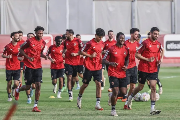 جانب من تدريبات الأهلي المصري الأخيرة (الشرق الأوسط)
