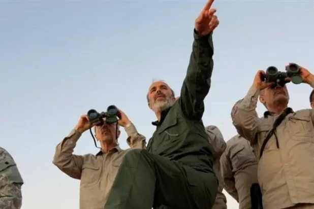 File photo of Iranian military leaders in eastern Syria (Syrian Observatory for Human Rights)