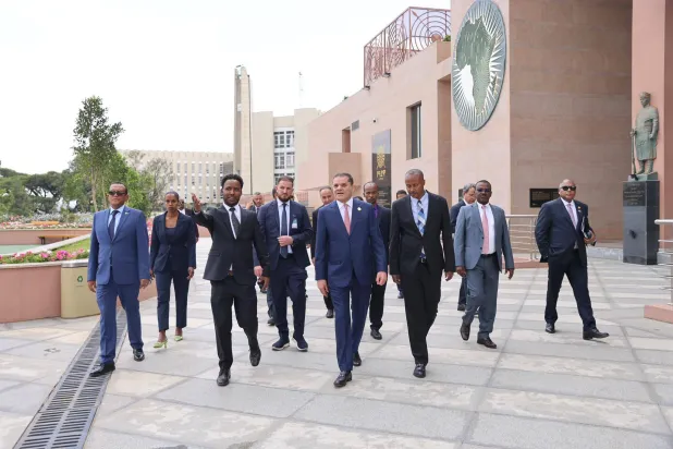 الدبيبة خلال جولاته في إثيوبيا (حكومة «الوحدة»)