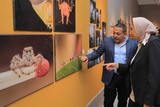 أعمال المعرض تناولت الحرف والأزياء المصرية (مكتبة الإسكندرية)