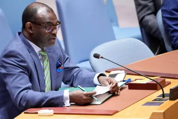 Permanent Representative of Sudan to the United Nations, Al-Harith Idriss (AP)