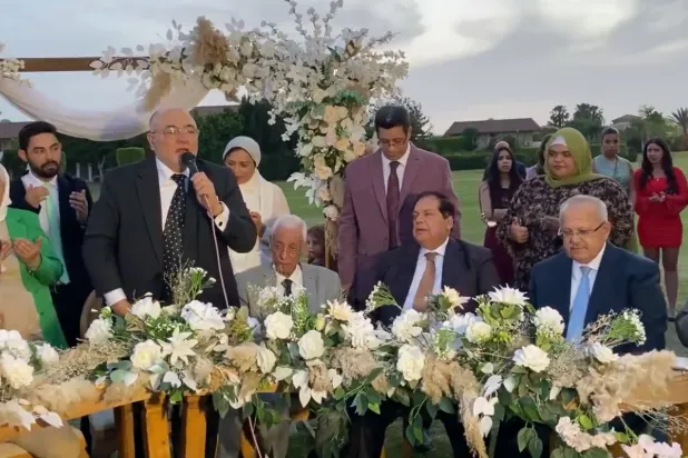 الداعية الأزهري خالد الجندي يتحدث في الحفل (حساب د. موافي على «فيسبوك») 