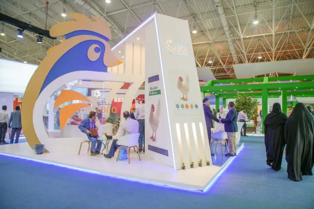 جانب من النسخة الماضية من معرض «الشرق الأوسط للدواجن» التي أقيمت في الرياض (الشرق الأوسط)