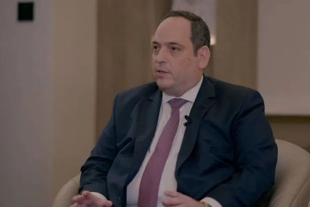 The Secretary-General of the Bureau International des Expositions speaking to Asharq Al-Awsat during his visit to Riyadh (Photo Credit: Turki Al-Agili)