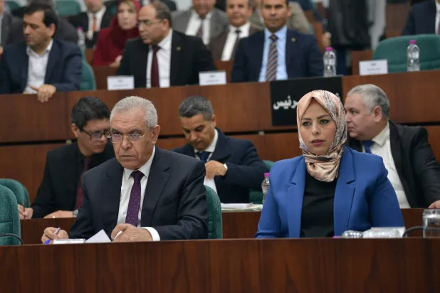 وزير العدل ووزيرة العلاقات مع البرلمان أثناء مناقشة تعديل قانون العقوبات فبراير 2024 (البرلمان)